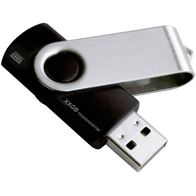Флеш-пам'ять USB Goodram UTS2 Twister 16 ГБ USB 2.0 black/silver (UTS2-0160K0R11)