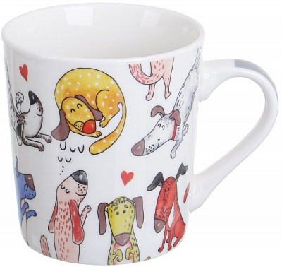 Чашка Animals Dogs 240 мл фарфор Fiora