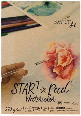 Склейка для акварели START A5 21х15 см 240 г/м² 20 листов Smiltainis