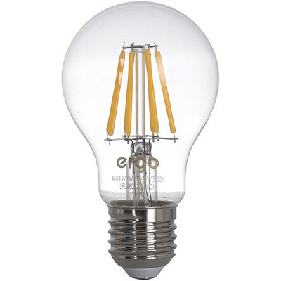 Лампа світлодіодна Ergo FIL A60 8 Вт E27 3000 К 175 В прозора
