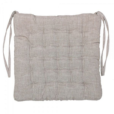 Подушка на стул Гавана квадрат стеганая 38х38х5 коричневая