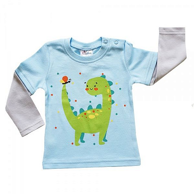 Футболка для мальчиков для мальчиков Colibri р.68 голубой B4072 