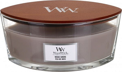 Свічка ароматична Woodwick Ellipse Wood smoke 453г