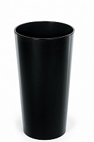Кашпо пластикове Ламела Лілія 400 круглий 40 л чорний глянець (LA549-04) 