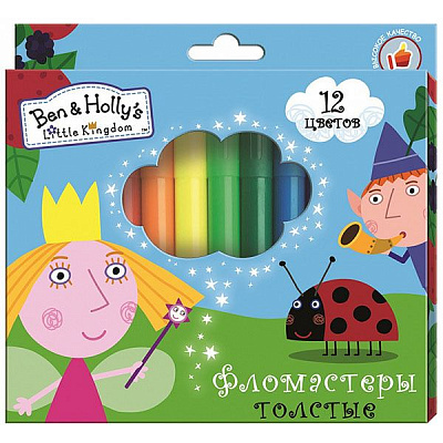 Фломастеры толстые Ben&Holly's Little Kingdom 12 шт