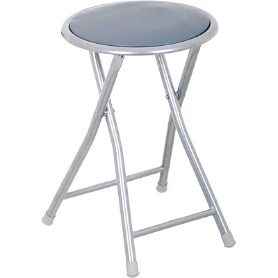 Табурет раскладной Button серый / алюминий 