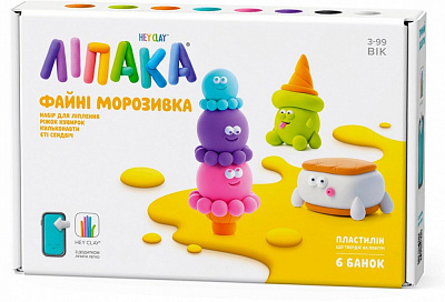 Набір пластиліну Lipaka Файні морозивка Кульконавти Єті Сендвіч Ріжок Кувирок 60055-UA01