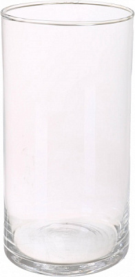 Ваза скляна Циліндр прозора h20 d10 20 см