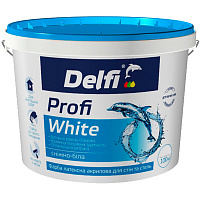 Краска акриловая Delfi Profi White мат белый 7кг