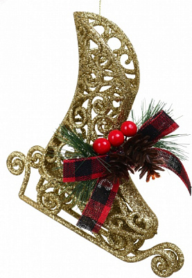 Декоративная подвеска Коньки с декором 13,5x13,5x3,5 см E2284G