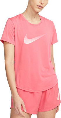 Футболка Nike W NK ONE DF SWSH HBR SS DX1025-894 р.L розовый