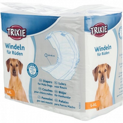 Подгузники Trixie для кобелей L-XL 60-80 см 12 шт 23643 