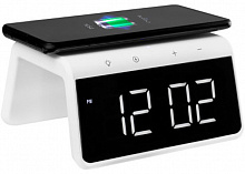 Часы настольные Pro Smart Desktop Clock Time Bridge GP-SDC01 + беспроводная зарядка Gelius