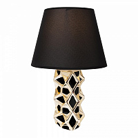 Настільна лампа декоративна Zuma Line 1xE14 чорний/золото 1252-BL 