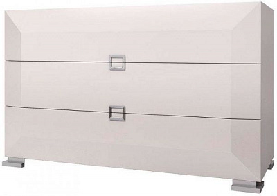 Комод Aqua Rodos Karat KRWHKOM3S-1300-white-gloss белый глянец/белый глянец 