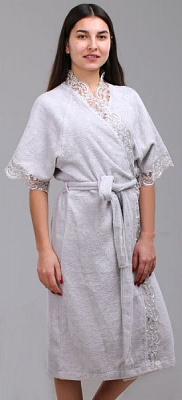 Халат женский La Nuit р. S серый Home Lace 