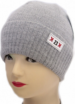 Шапочка дитяча Kraft+ р.50-52 сірий меланж 2910