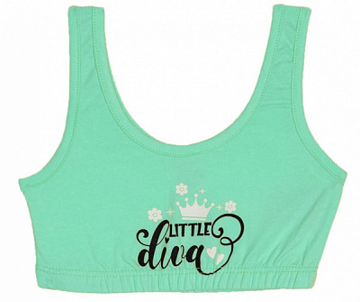 Топ KOSTA для девочки р.122–128 возраст от 6 лет зеленый 2130-6