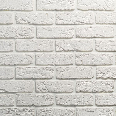 Плитка гипсовая прямая Саватекс Декор кирпич клинкерный белый 0,75 кв.м 