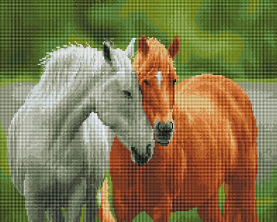 Алмазная мозаика Верность скакунов 40x50 см DBS0018 Brushme 