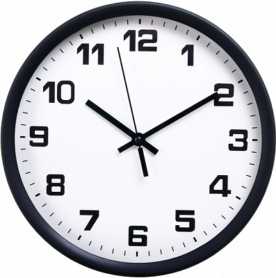 Часы настенные 30 см черные 577A2