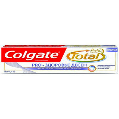 Зубна паста Colgate Total 12 Професійна Здоров'я Ясен, комплексна антибактеріальна 75 мл
