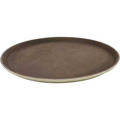 Таця з антиковзким покриттям кругла 40,5 см 1600CT brown