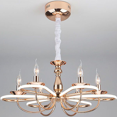 Люстра подвесная Strotskis Phobos пульт ДУ LED 36 Вт 6x60 Вт E14 золото 421/6