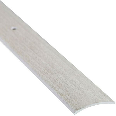 Поріжок алюмінієвий декорований Braz Line гладкий з отворами 30x2700 мм дуб сніжний