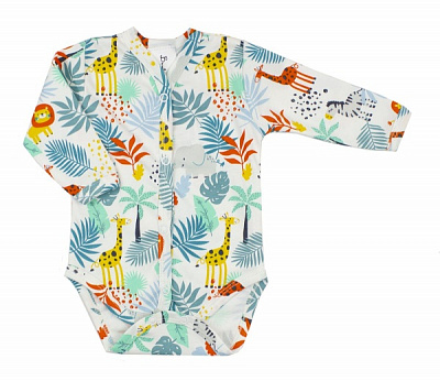Боди для мальчика Luna Kids Зверушки р.56 белый с рисунком 