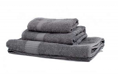 Рушник махровий Ring 30x70 см сірий UP! (Underprice)