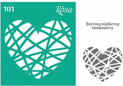 Трафарет самоклейкий багаторазовий №101 серія Love Rosa Talent