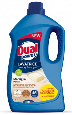 Гель для машинной и ручной стирки Dual Power Marsiglia 1,8 л