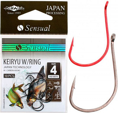 Крючок Mikado black nickel №6 10 шт. Sensual Keiryu