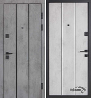 Двері вхідні Булат В-434 (Квадро) модель 535 оксид темний / оксид 2040x840 мм ліві