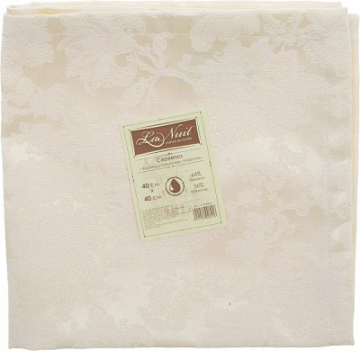 Серветка La Nuit Анжер 40x40 см бежевий
