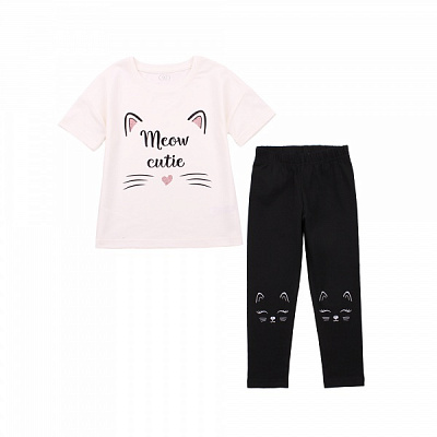 Комплект для девочек Фламинго 766-424 р.56 молочный 