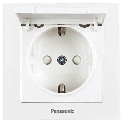 Розетка бытовая с заземлением Panasonic Karre Plus 55 IP20 белый WDTC92102WH-UA1