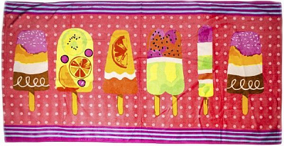 Рушник Ескімо на кораловому фоні 75x150 см