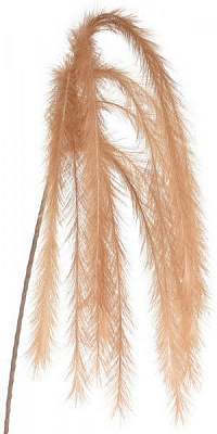 Веточка декоративная с перьями коричневая 130 см 