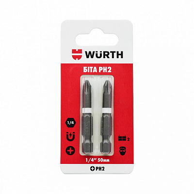 Бита WURTH PH2х50 мм 1/4