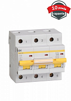 Автоматический выключатель IEK ВА47-100 3Р 20А 10кА MVA40-3-020-C