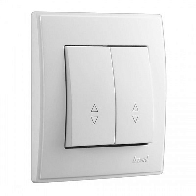 Выключатель проходной двухклавишный Lezard Lesya 10 А 250В белый 705-0202-106