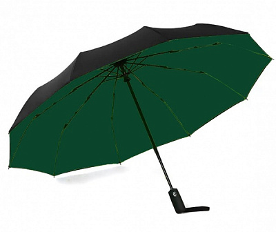 Парасолька KRAGO з подвійним куполом зелена чорний із зеленим