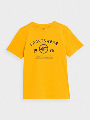 Футболка 4F TSHIRT M1012 4FJSS23TTSHM1012-71S р.152 жовтий
