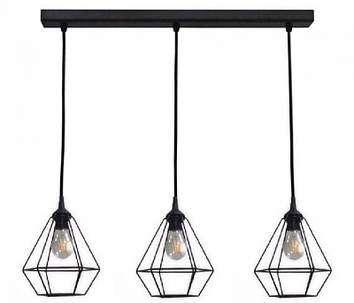 Люстра підвісна Геотон MINI-3BK 3x40 Вт E27 чорний 49484
