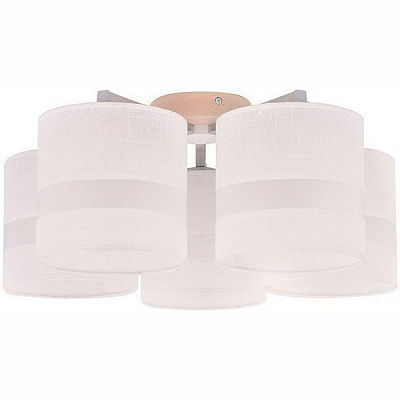 Люстра TK Lighting Roxy 5x60 Вт E27 бежевий/хром 735