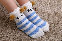 Шкарпетки для хлопчиків Maxwin KIDS Страйп р.23-25 блакитний із білим 