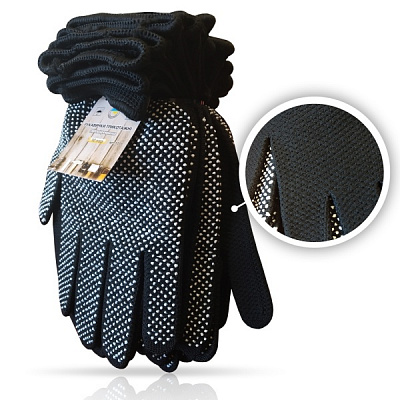 Рукавички Trident 1211 з покриттям ПВХ крапка XL (10)