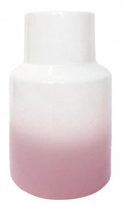 Ваза керамическая Eterna Harmony 4002-22 22 см белая с розовым 